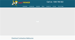 Desktop Screenshot of maxpowerelectrical.com.au